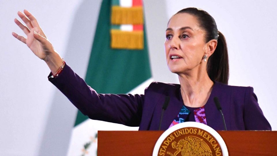 Claudia Sheinbaum, presidenta de México, durante su intervención en la 'Mañanera del Pueblo'.