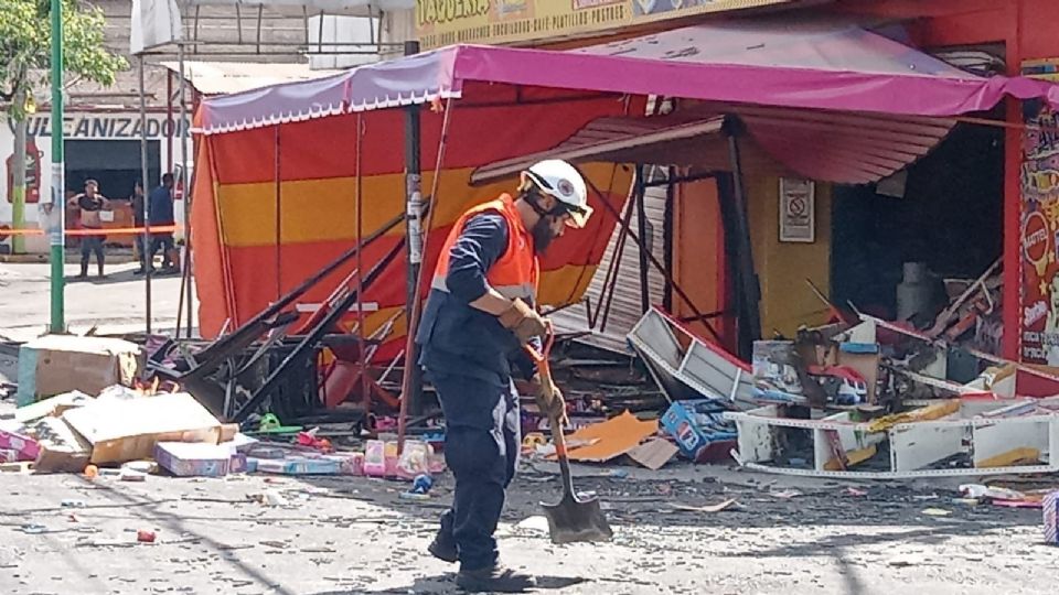 La acumulación de gas propició un explosión en una taquería.