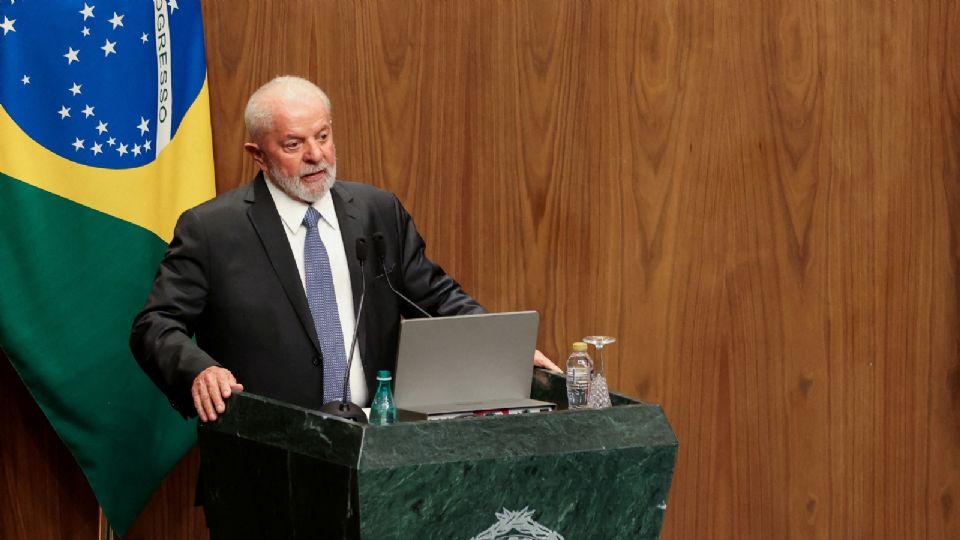 Imagen de archivo: El presidente de Brasil, Luiz Inacio Lula da Silva, pronuncia un discurso durante su visita a la sede de la Liga Árabe en El Cairo, Egipto. 15 de febrero de 2024.