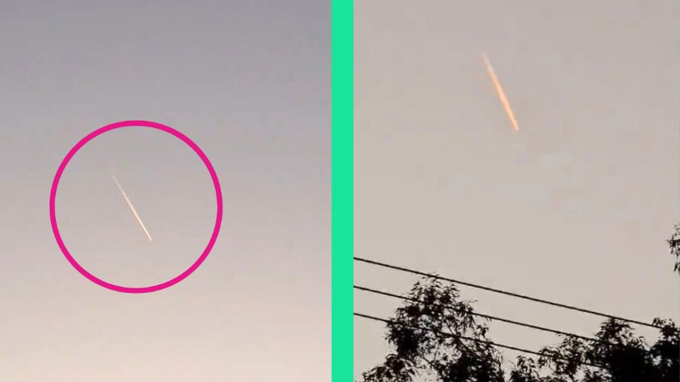 Así fue captado el presunto meteoro en el cielo del Edomex y CDMX.