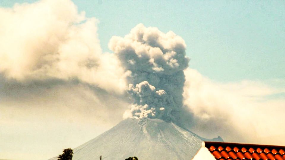 Actividad volcánica del Popocatépetl.