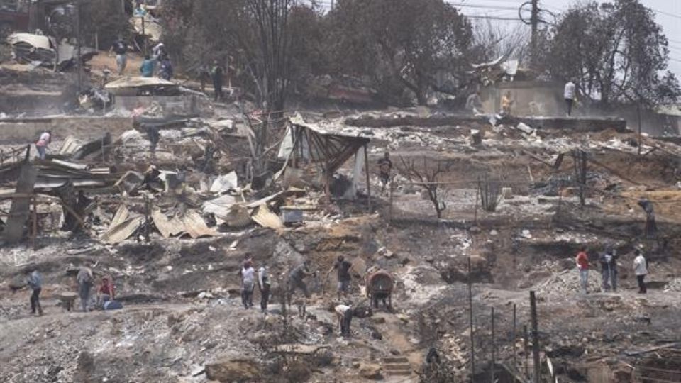 Imagen de los efectos causados por los incendios en Chile.