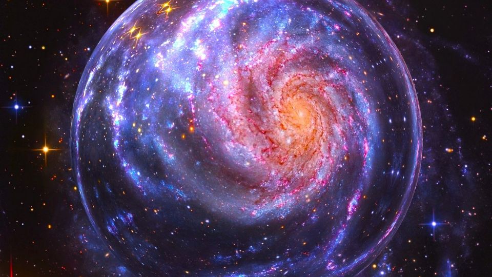 Imagen ilustrativa de una galaxia en espiral.