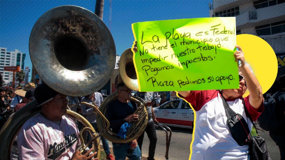 Marcha en Sinaloa: ‘No somos criminales’, sostienen músicos ante la prohibición de tocar en las playas de Mazatlán.