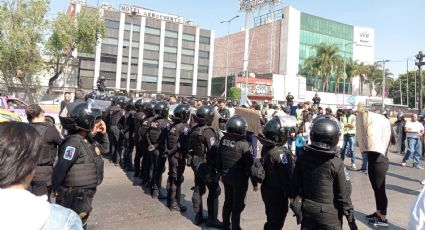 Policías Antimotines retiran bloqueo de trabajadores de Interjet