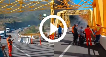 Pipa se impacta contra vehículos en el Puente de Infiernillo en la Autopista Siglo XXI