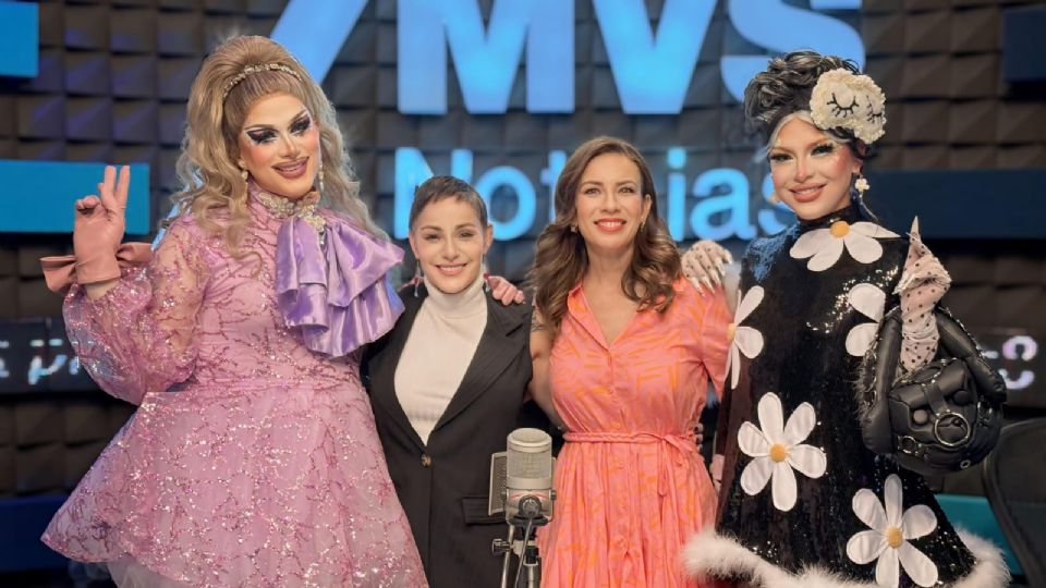 Lolita Cortés, las dragas Velvetine y Georgina con Ingrid y Tamara en MVS 102.5