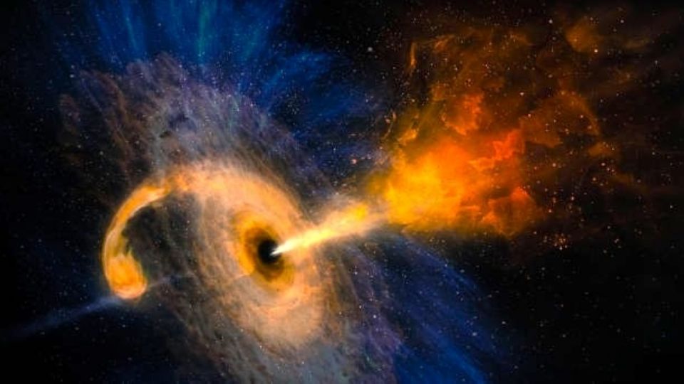 Imagen ilustrativa de un agujero negro.