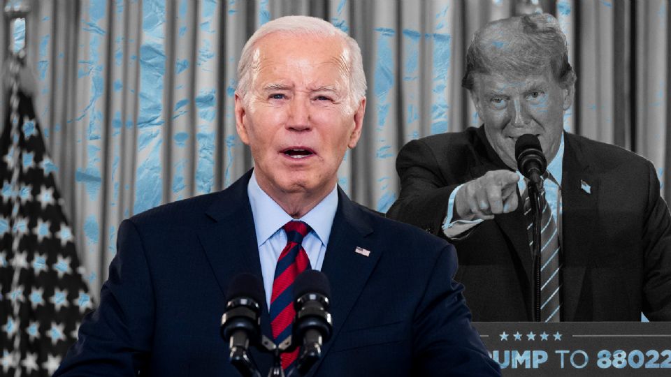 Donald Trump escribió numerosos mensajes criticando el discurso de Joe Biden en un tono burlón.