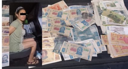 Detienen a mujer con billetes falsos en Monterrey