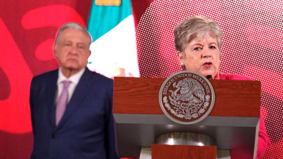 AMLO, presidente de México y Alicia Bárcena, titular de SRE.