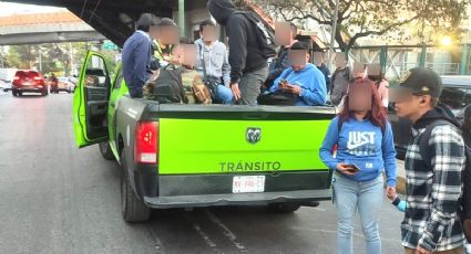Apoyan policías con vehículos de SSC para traslado de usuarios de Línea 5