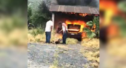 Mujer muere tras prenderse fuego en un automóvil en Hualahuises
