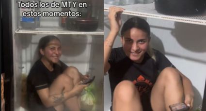 Joven se mete al refrigerador para poder soportar calor en Monterrey | VIDEO