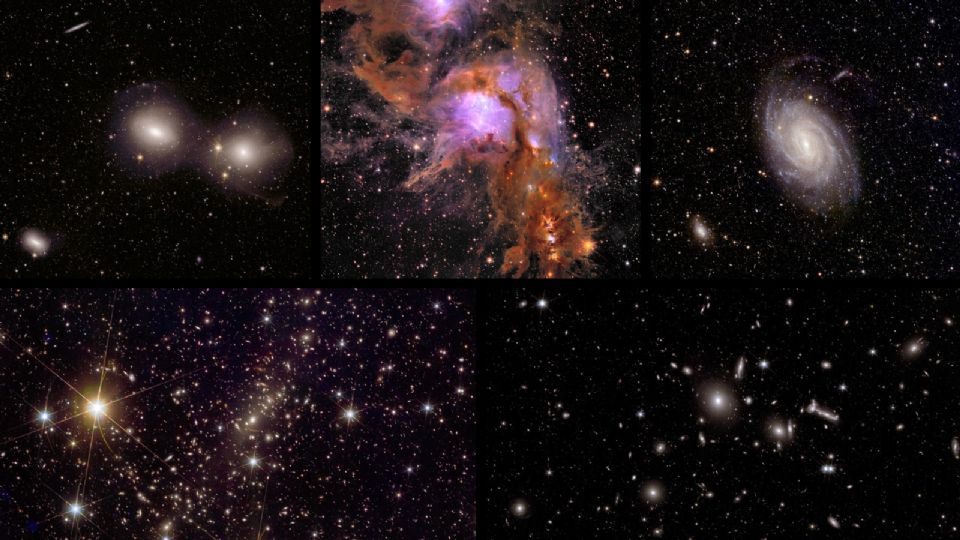5 nuevas imágenes del Universo de la misión Euclid.