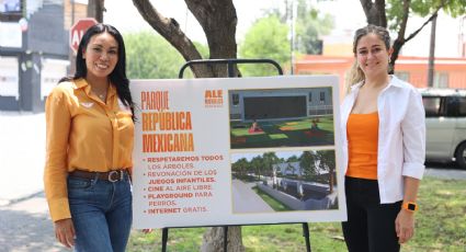 Propone Alejandra Morales remodelación de parques en San Nicolás