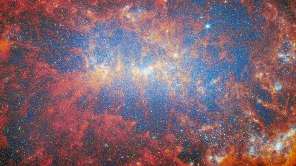 Borte estelar en la galaxia NGC 4449.