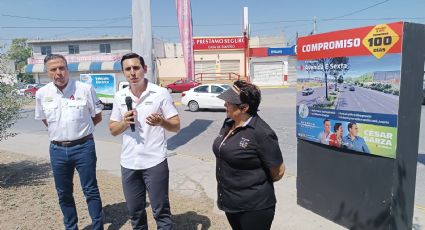 César Garza promete ampliación de avenida en sus primeros 100 días