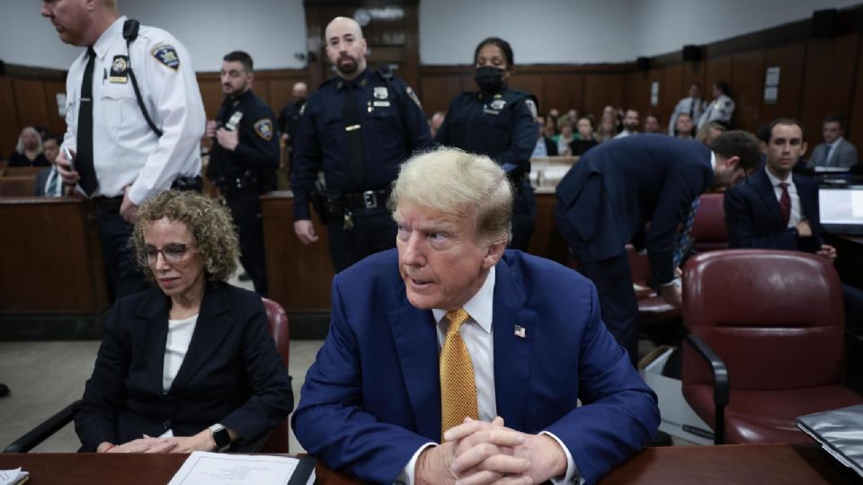 Donald Trump durante el juicio penal que se lleva en su contra.