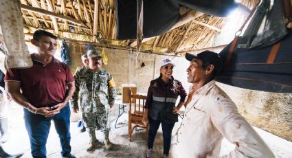 Gobernadora Mara Lezama lleva apoyos a familias afectadas por inundaciones en Quintana Roo