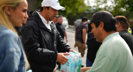 Lleva Nava 200 mil botellas de agua y pipas a familias afectadas por tormenta
