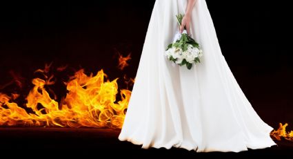 Vestido de novia se incendia en plena boda; evento casi termina en tragedia | VIDEO