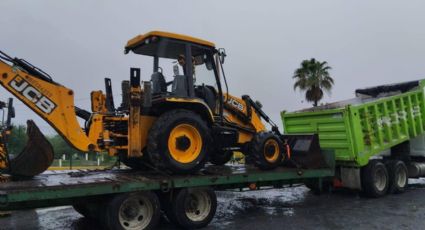Gobierno de Nuevo León envía ayuda y maquinaria a zonas afectadas