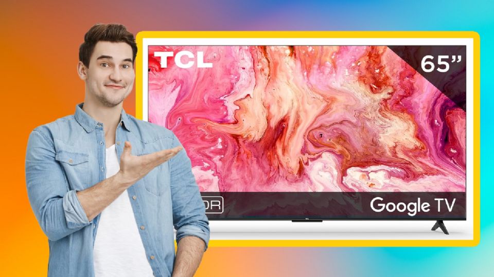 Pantalla TCL 4K HD de 65' de venta en Amazon por menos de 8 mil pesos.
