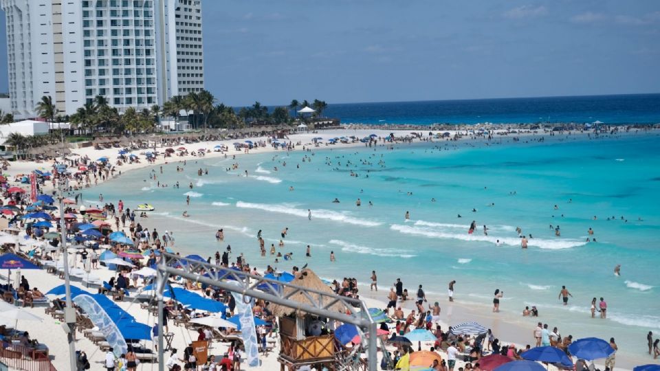 Playa de Cancún en Semana Santa.