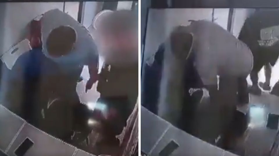 Hombre golpea a guardia por no abrirle a la novia de su hijo