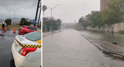 Lluvias en Monterrey provocan cierres viales