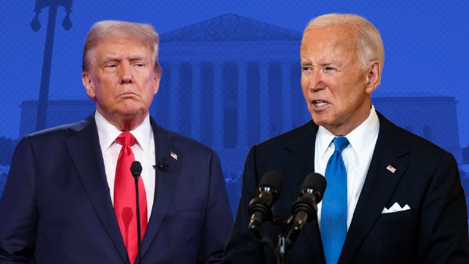 Donald Trump arremetió contra el presidente Joe Biden tras su anuncio de retirarse de la contienda presidencial.