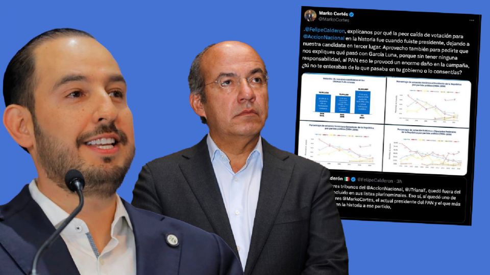 Marko Cortés y Felipe Calderón intercambiaron mensajes en X por los resultados del PAN en las elecciones del pasado 2 de junio.