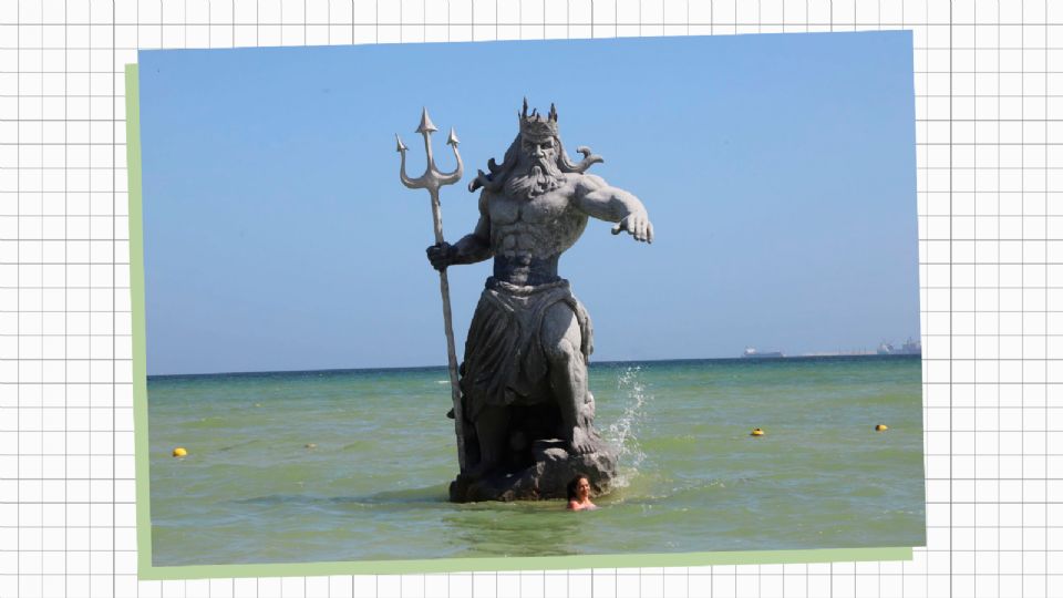 En jaque la estatua de Poseidón en Progreso, Juez federal decidirá su futuro.
