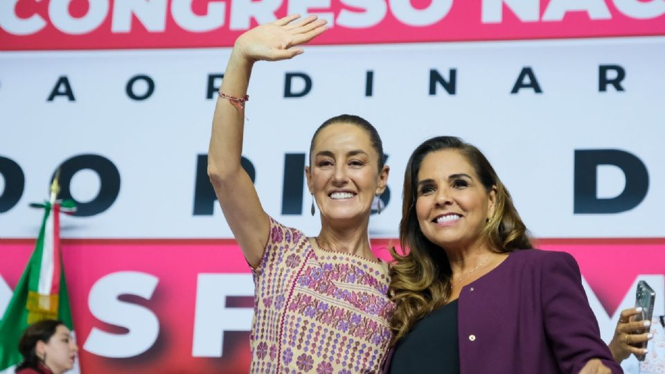 Mara Lezama, gobernadora de Quintana Roo, con la presidenta electa, Claudia Sheinbaum.