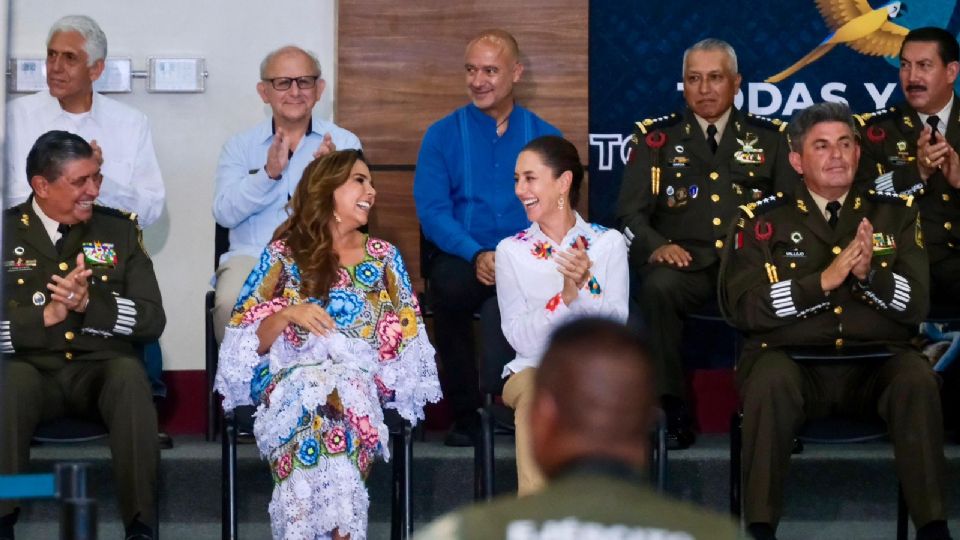 Mara Lezama, gobernadora de Quintana Roo y Claudia Sheinbaum, presidenta electa de México.