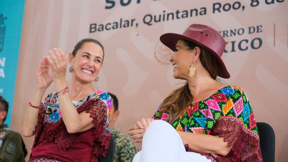 Mara Lezama, gobernadora de Quintana Roo y la presidenta electa, Claudia Sheinbaum.