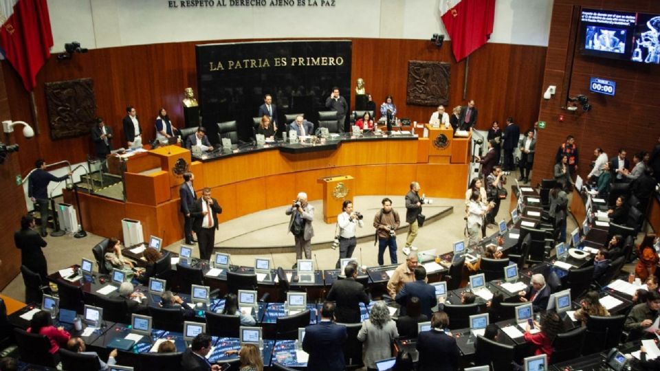 Sesión del pleno del Senado de la República.