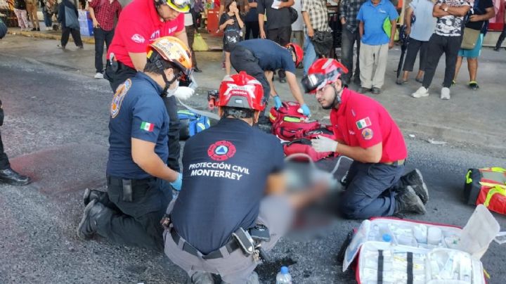 Hombre cae desde seis metros en estación Cuauhtémoc del Metro de Monterrey