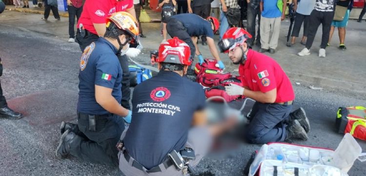 Hombre cae desde seis metros en estación Cuauhtémoc del Metro de Monterrey