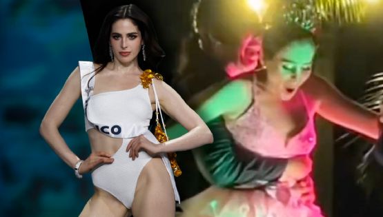 VIDEO | Así bajaron a la Miss Universo Fátima Bosch de escenario en celebración en Tabasco