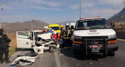 Accidente en la Autopista Monterrey-Saltillo deja un muerto y un lesionado en Santa Catarina