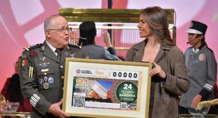Lotería Nacional y Sedena rinden homenaje al Lábaro Patrio en el Sorteo Mayor 4003