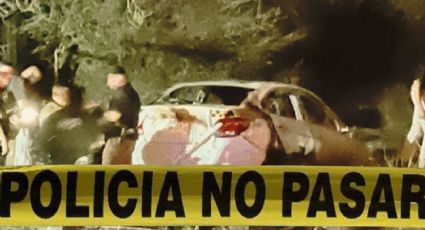 Asaltan taxi con violencia, hieren a conductor y queman el vehículo en Santa Catarina