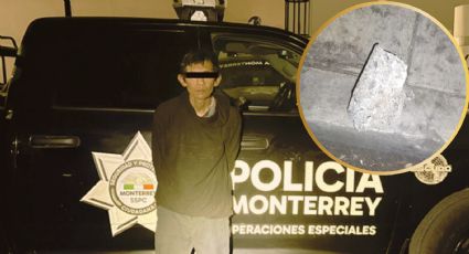 VIDEO: Hombre es golpeado con una piedra en el centro de Monterrey; agresor es capturado