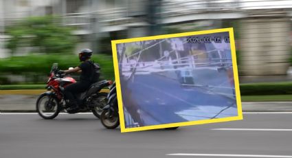 VIDEO | Muere motociclista por intentar rebasar autobús en Oaxaca