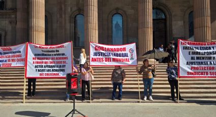 Ex trabajadores protestan en Palacio de Gobierno por indemnizaciones no pagadas