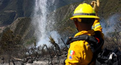Incendio forestal en Galeana deja 11 hectáreas afectadas y 90% de control