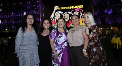 Por primera vez el Zócalo instala alumbrado que reconoce la lucha de las mujeres