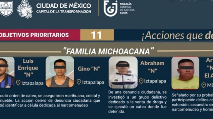 Desmantelando redes: Caen más presuntos miembros de La Familia Michoacana en CDMX